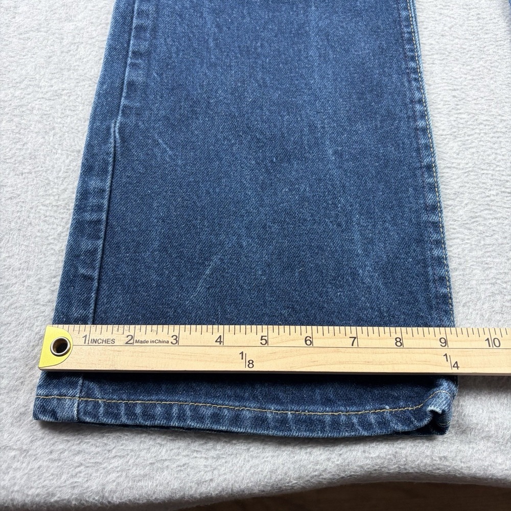 Vtg Lee Jeans Men 34x36 Blue Bootcut USA Union Made 70s 80s Talon Zip Dark Wash - Picture 14 of 14